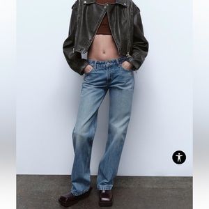 NWT Zara The Indie Pant Low Rise Ankle Length Straight Fit Size 4 Cropped